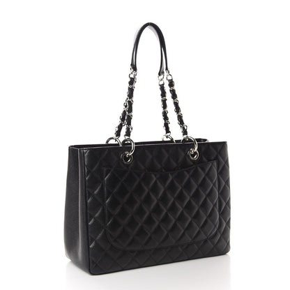 Chanel Caviar Quilted Grand Shopping Tote GST Black 3 of 10