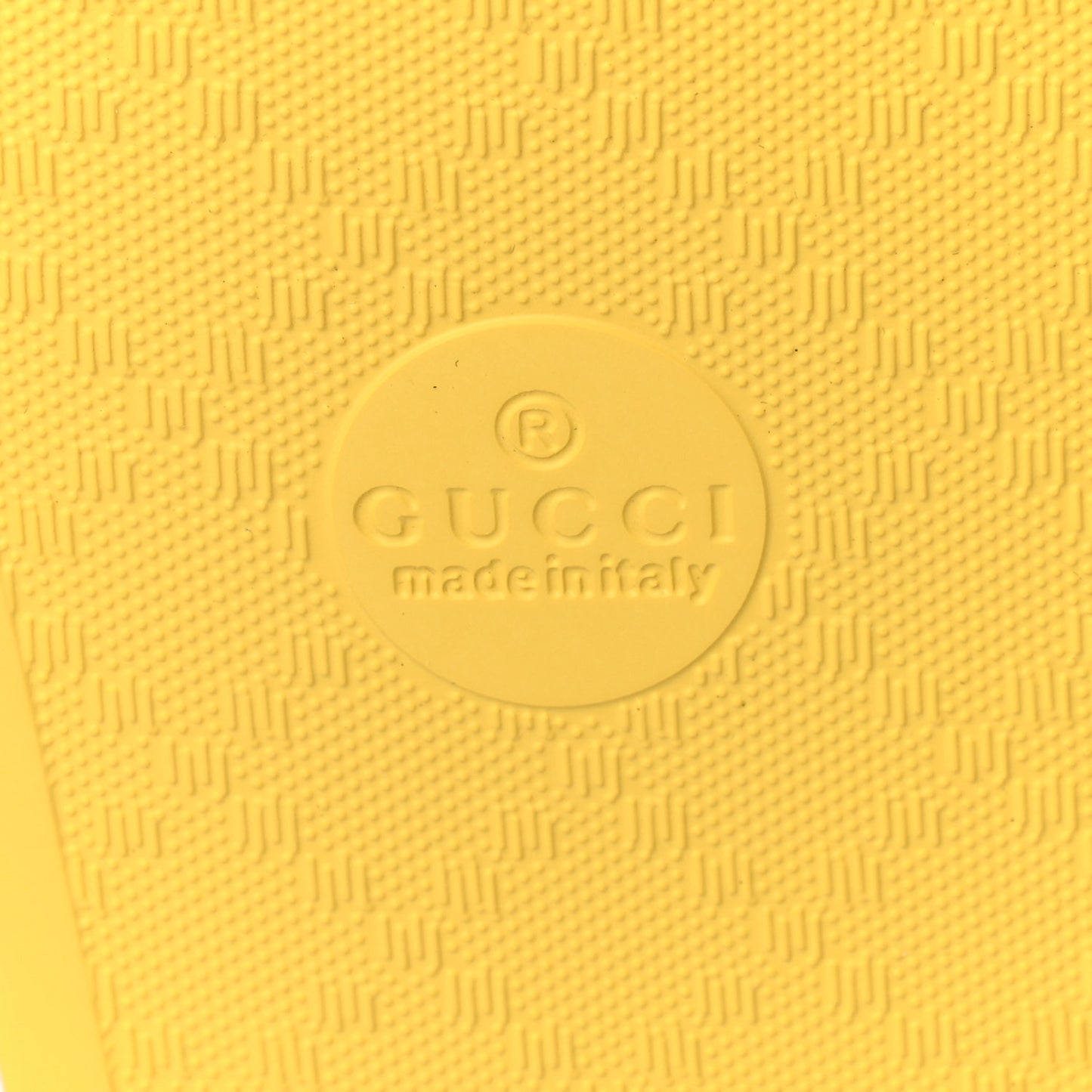 GG Supreme Monogram Smiling Plants Slide Sandals 35 Yellow Multicolor