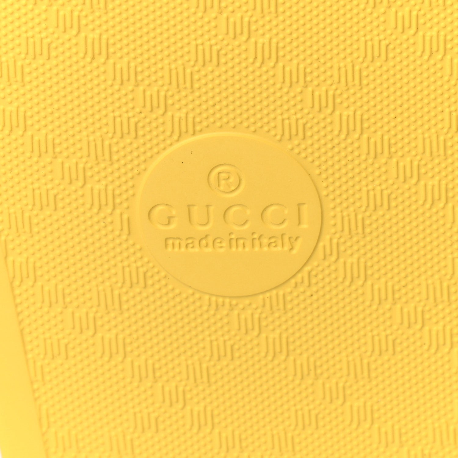 Gucci GG Supreme Monogram Smiling Plants Slide Sandals 35 Yellow Multicolor 6 of 10