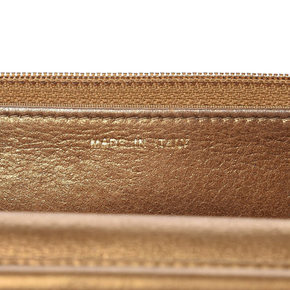 Chanel Metallic Lambskin Timeless Wallet on Chain WOC Gold 6 of 9