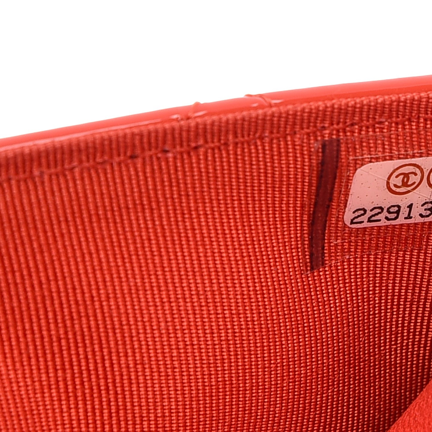 Patent Quilted Wallet On Chain WOC Red