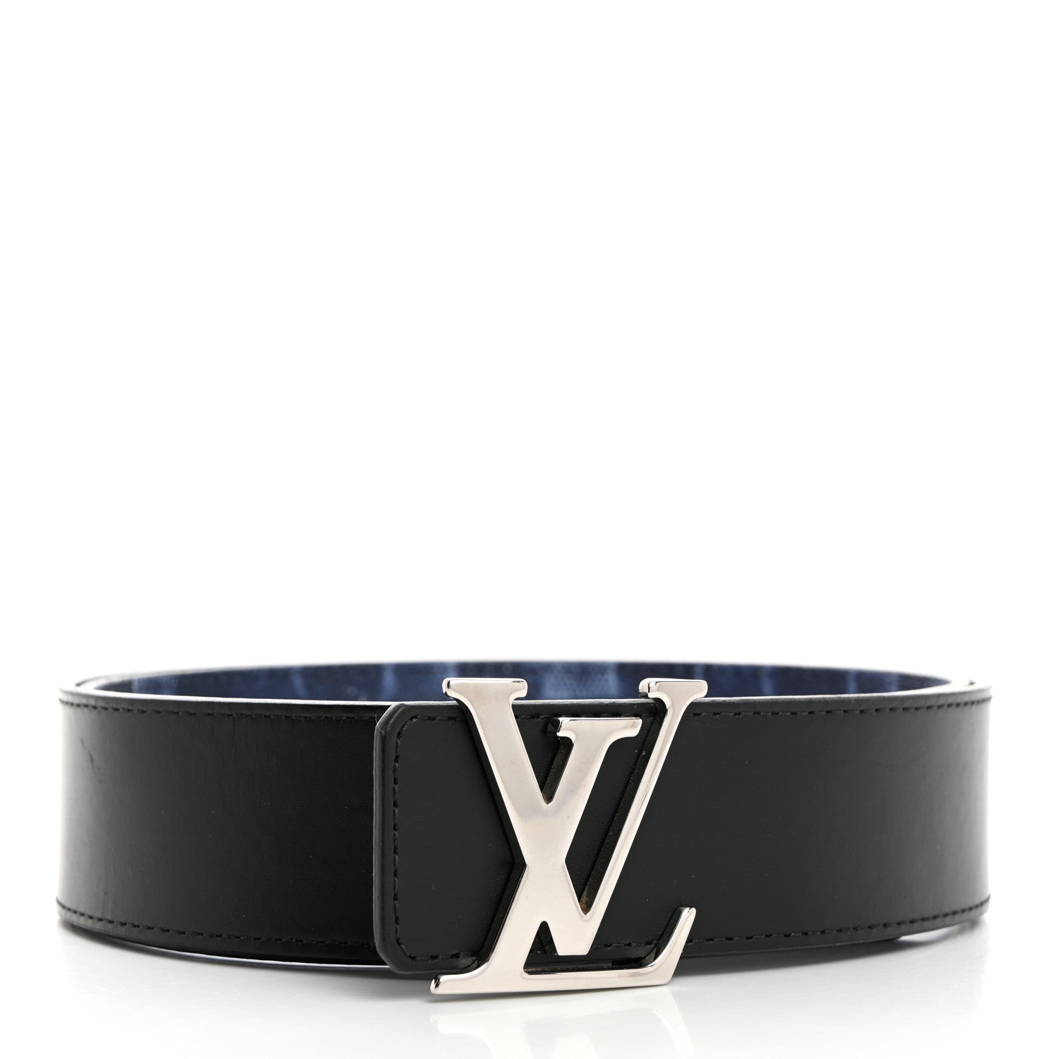 Louis Vuitton Damier Salt 40mm LV Initiales Reversible Belt 90 36 Blue 2 of 8