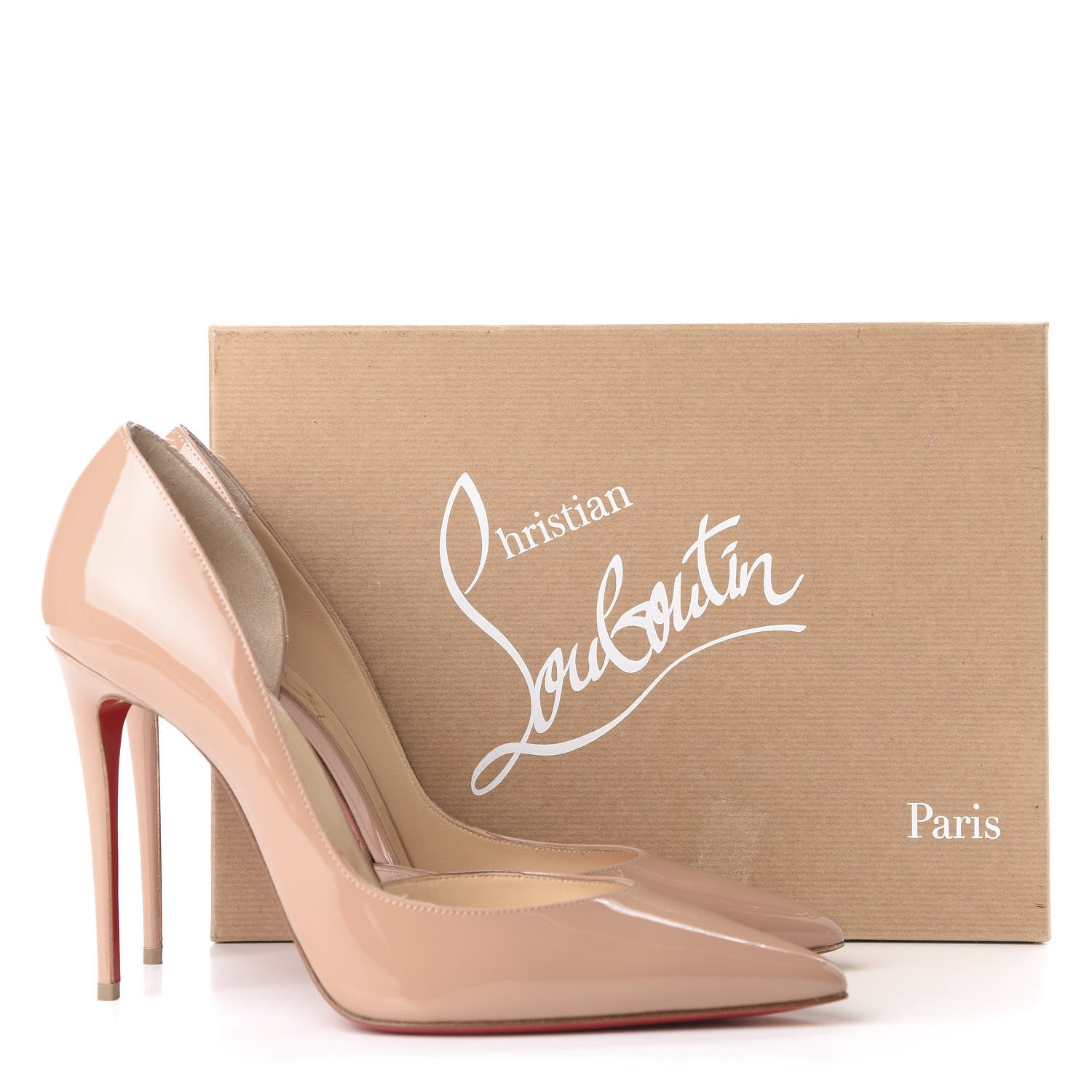 Christian Louboutin Patent Iriza 100 Pumps 41 Nude 10 of 10