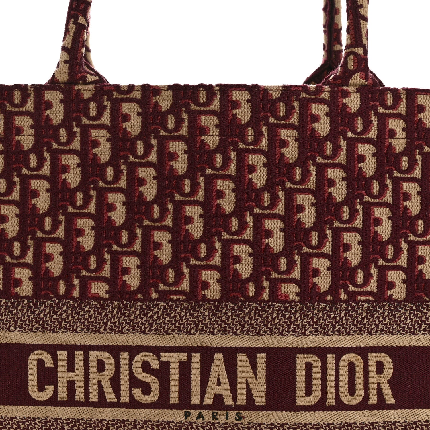 Christian Dior Oblique Large Book Tote Burgundy Multicolor 1877923