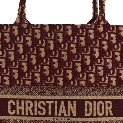 Christian Dior Oblique Large Book Tote Burgundy Multicolor 8 of 11