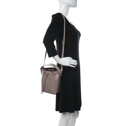 Valentino Garavani Calfskin Vlogo Walk Bucket Bag Poudre 2 of 8