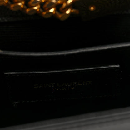 Saint Laurent Grain De Poudre Small Monogram Kate Satchel Black 6 of 10