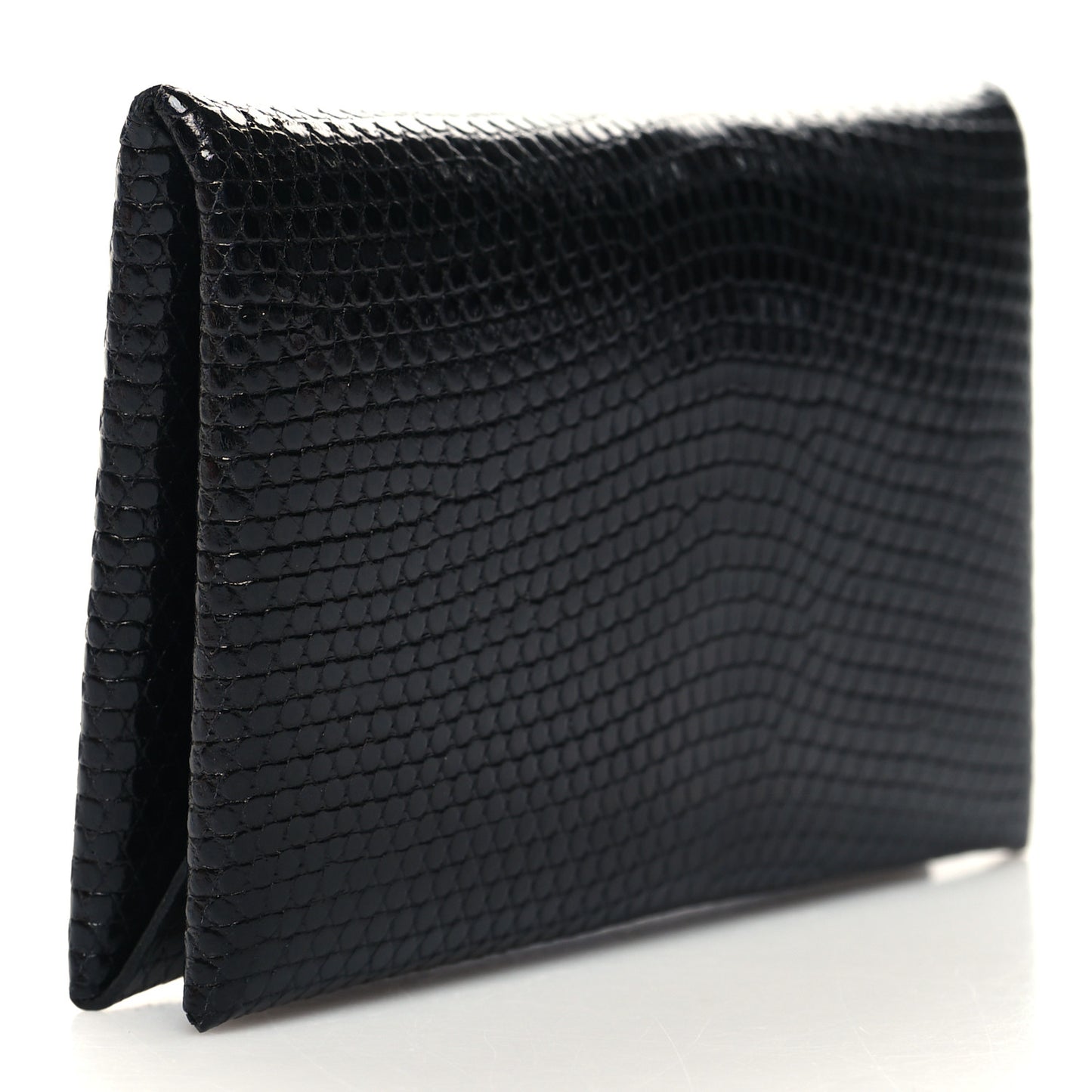 Lizard Calvi Card Case Black