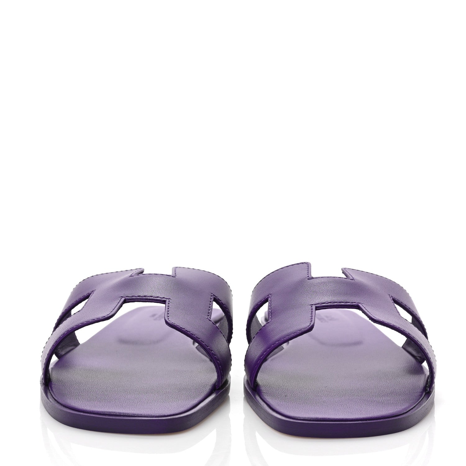 Hermes Calfskin Oran Sandals 39 Violet Majorette 2 of 8