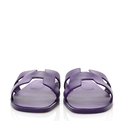 Hermes Calfskin Oran Sandals 39 Violet Majorette 2 of 8