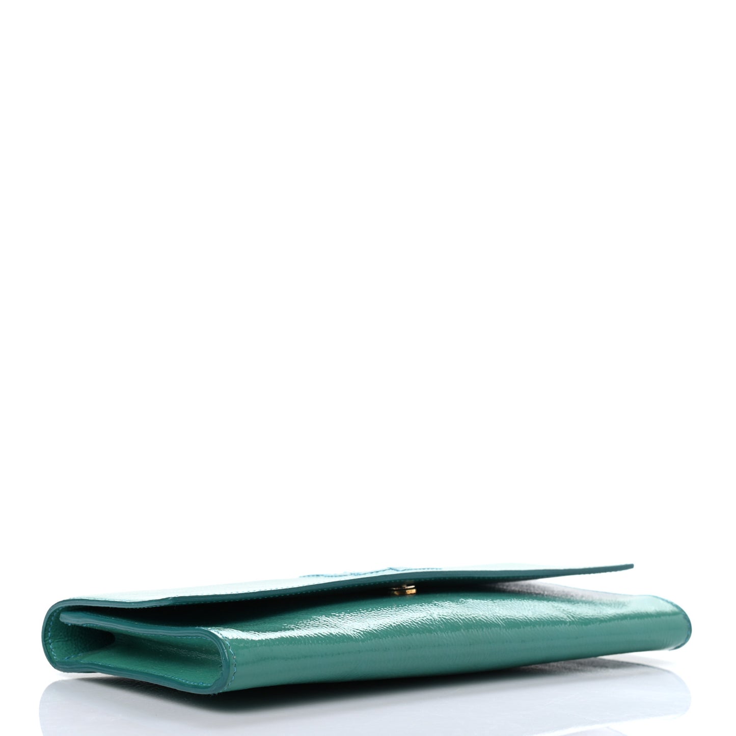 Textured Patent Monogram Small Belle De Jour Clutch Turquoise