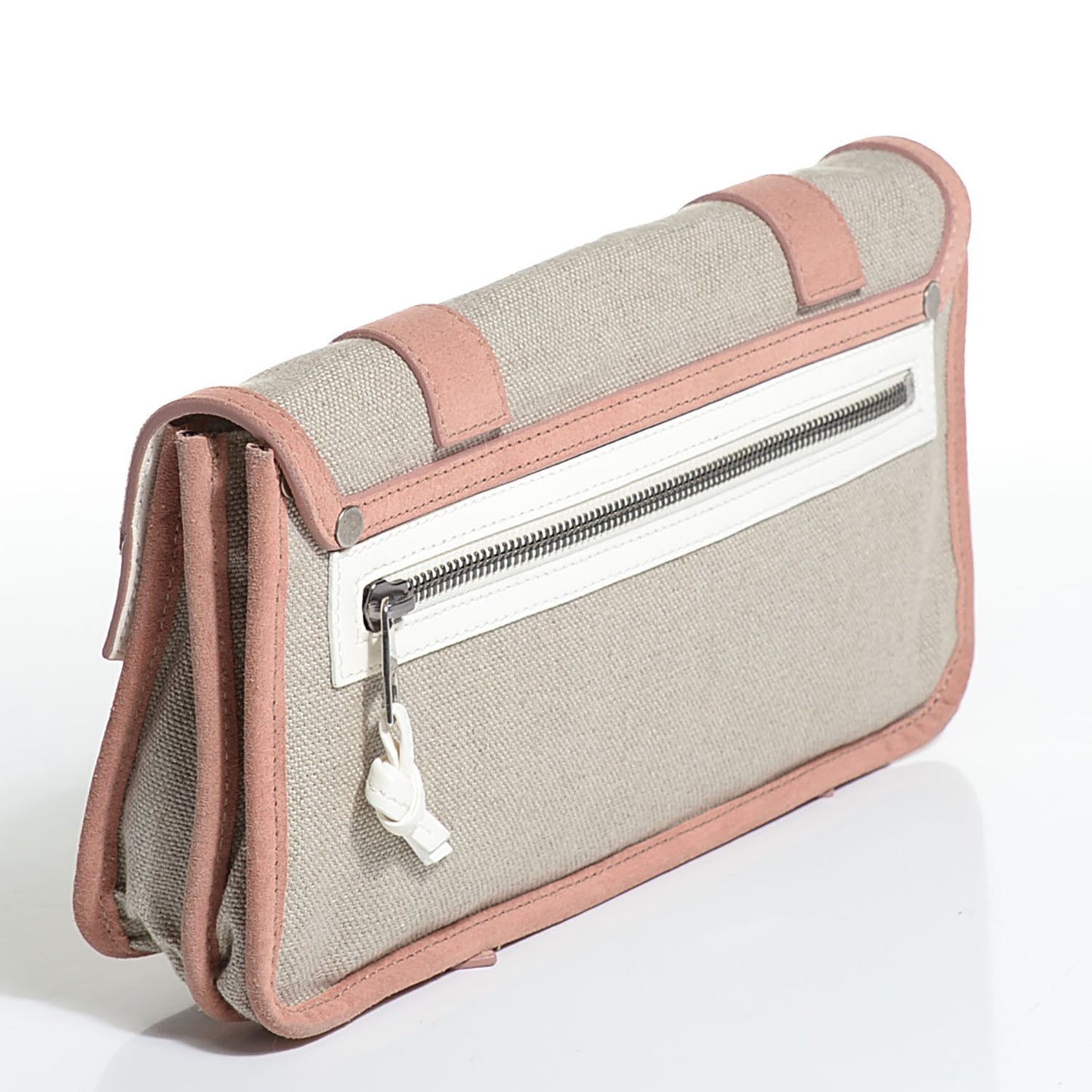 Linen Suede PS1 Pochette Clutch Rose