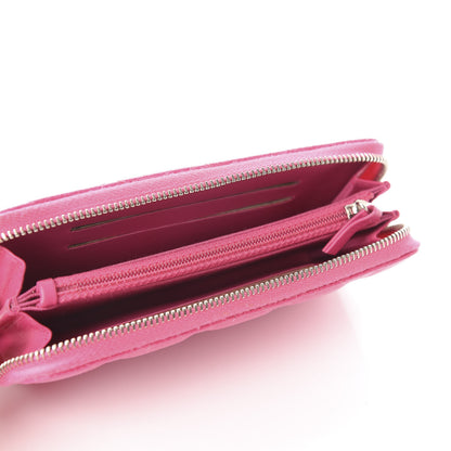 Chanel Caviar Quilted Medium Zip Around Wallet Pink 5 of 9