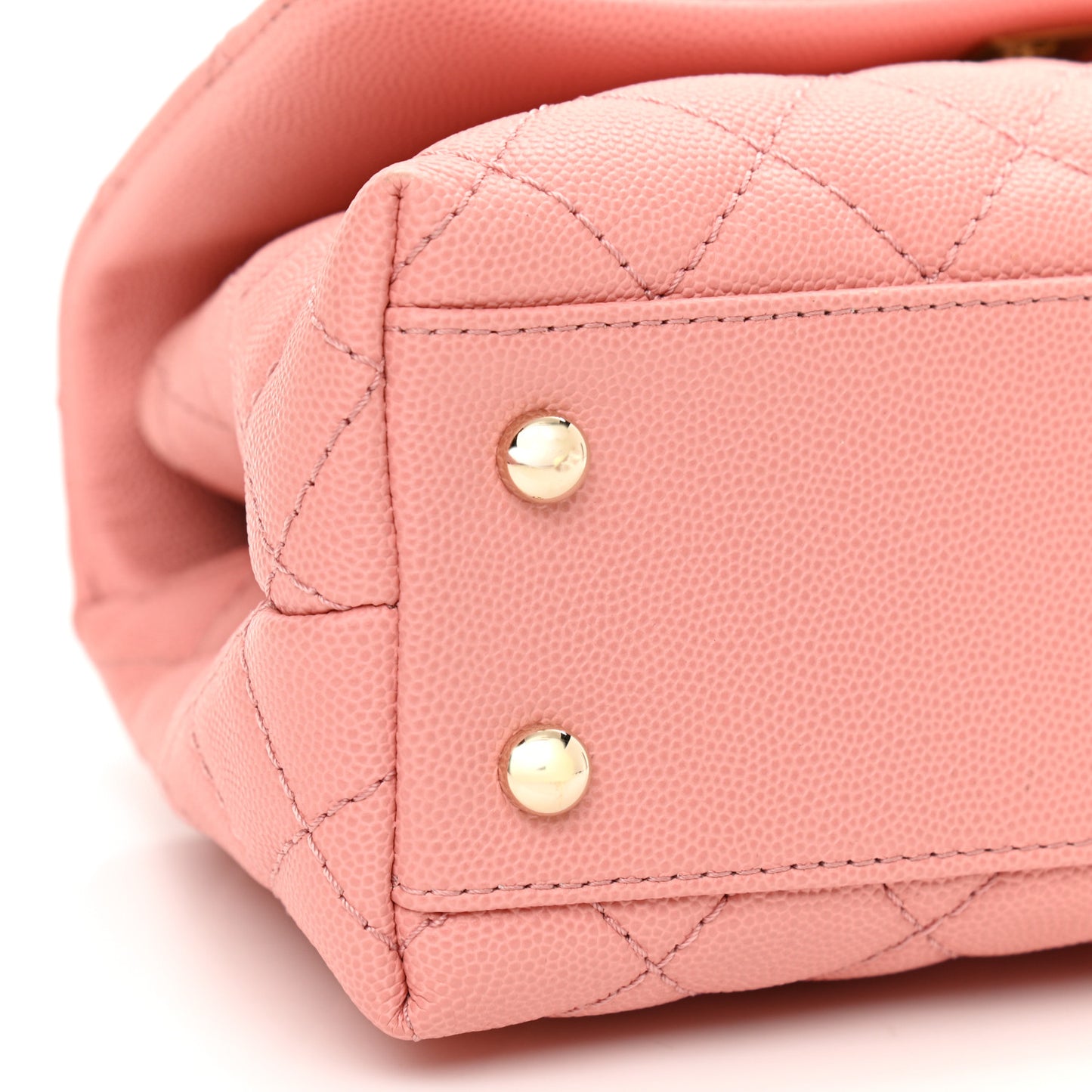 Caviar Quilted Mini Coco Handle Flap Pink