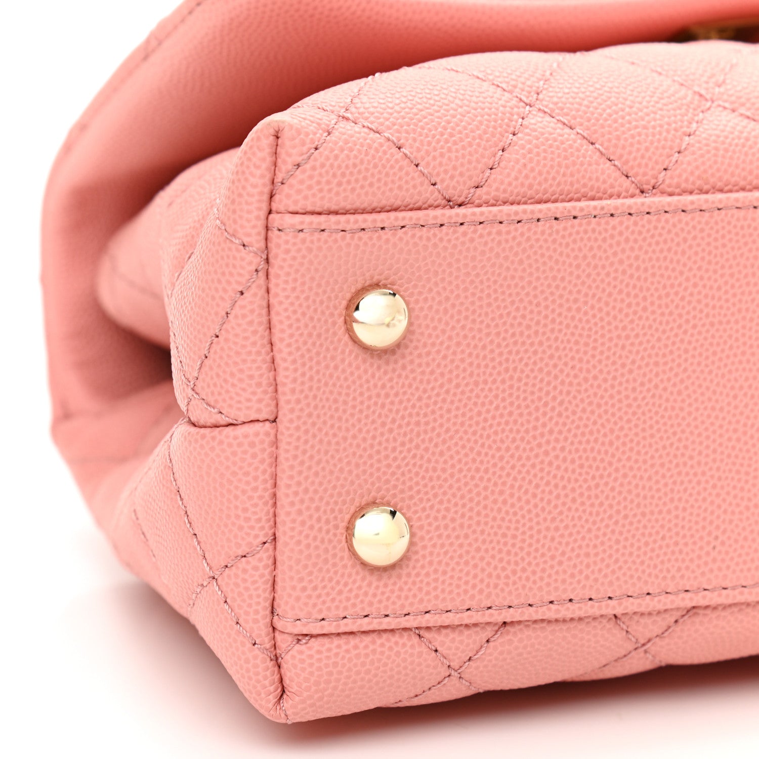 Chanel Caviar Quilted Mini Coco Handle Flap Pink 9 of 10