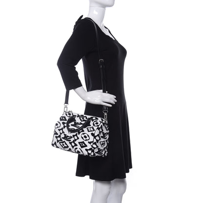 Louis Vuitton X UF Tufted Monogram Speedy Bandouliere 25 White Black 2 of 10
