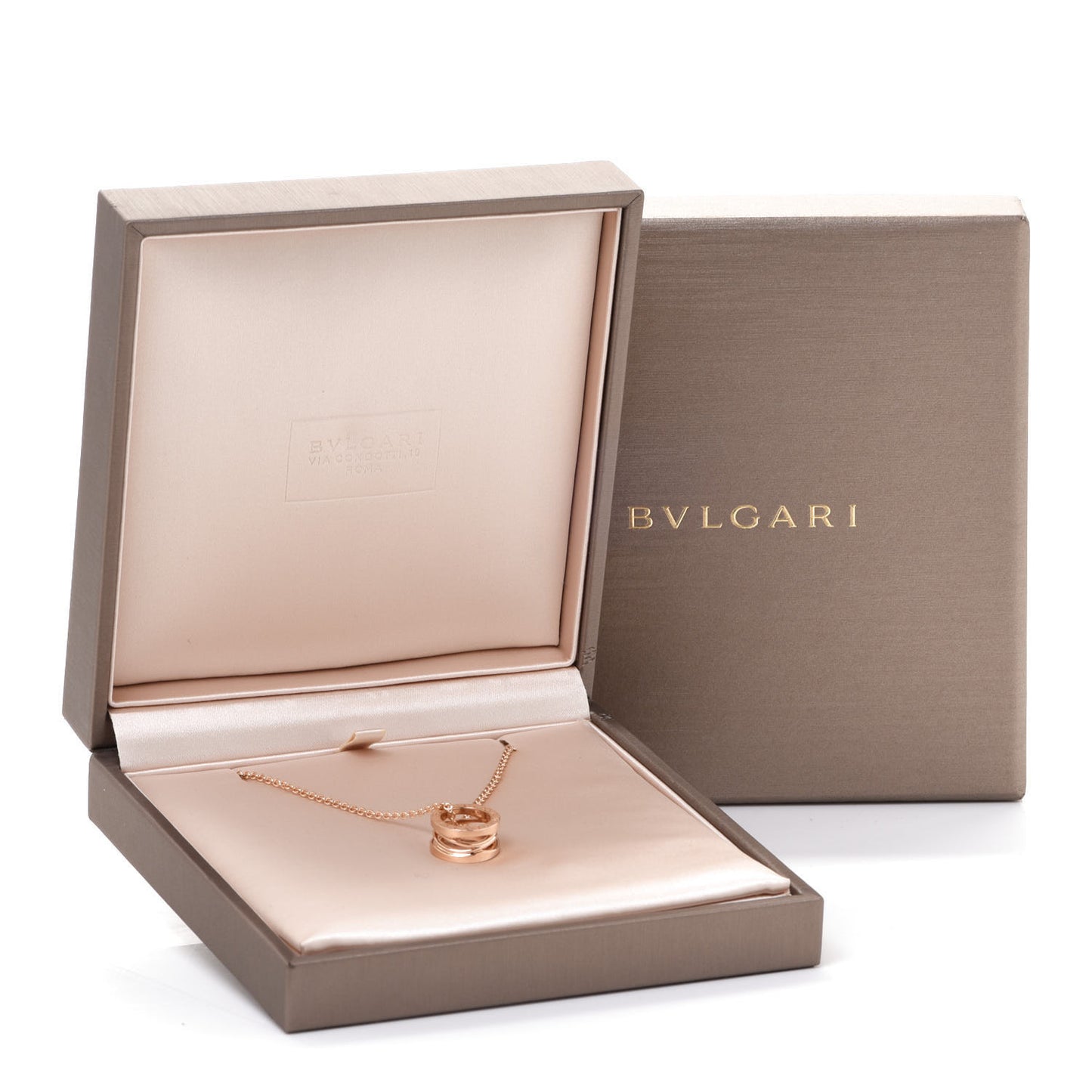 18K Rose Gold B.Zero1 Open Legends Pendant Necklace