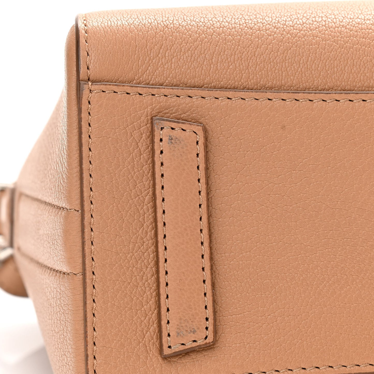 Sugar Goatskin Mini Antigona Medium Beige