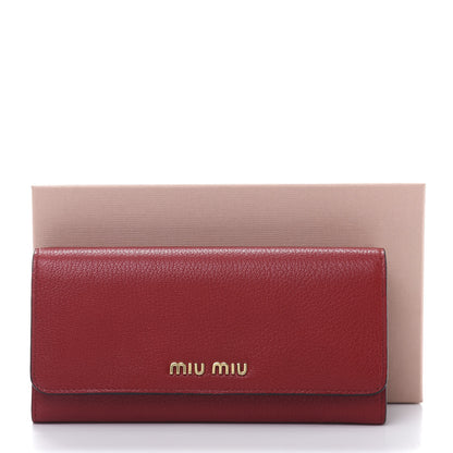 Miu Miu Goatskin Continental Flap Wallet Rubino 10 of 10