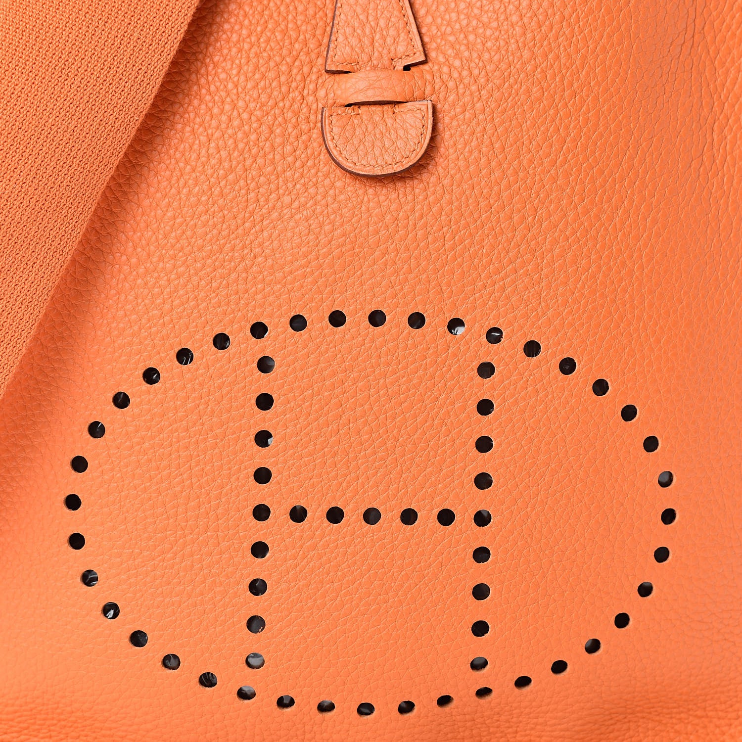 Hermes Taurillon Clemence Evelyne II PM Orange 8 of 10