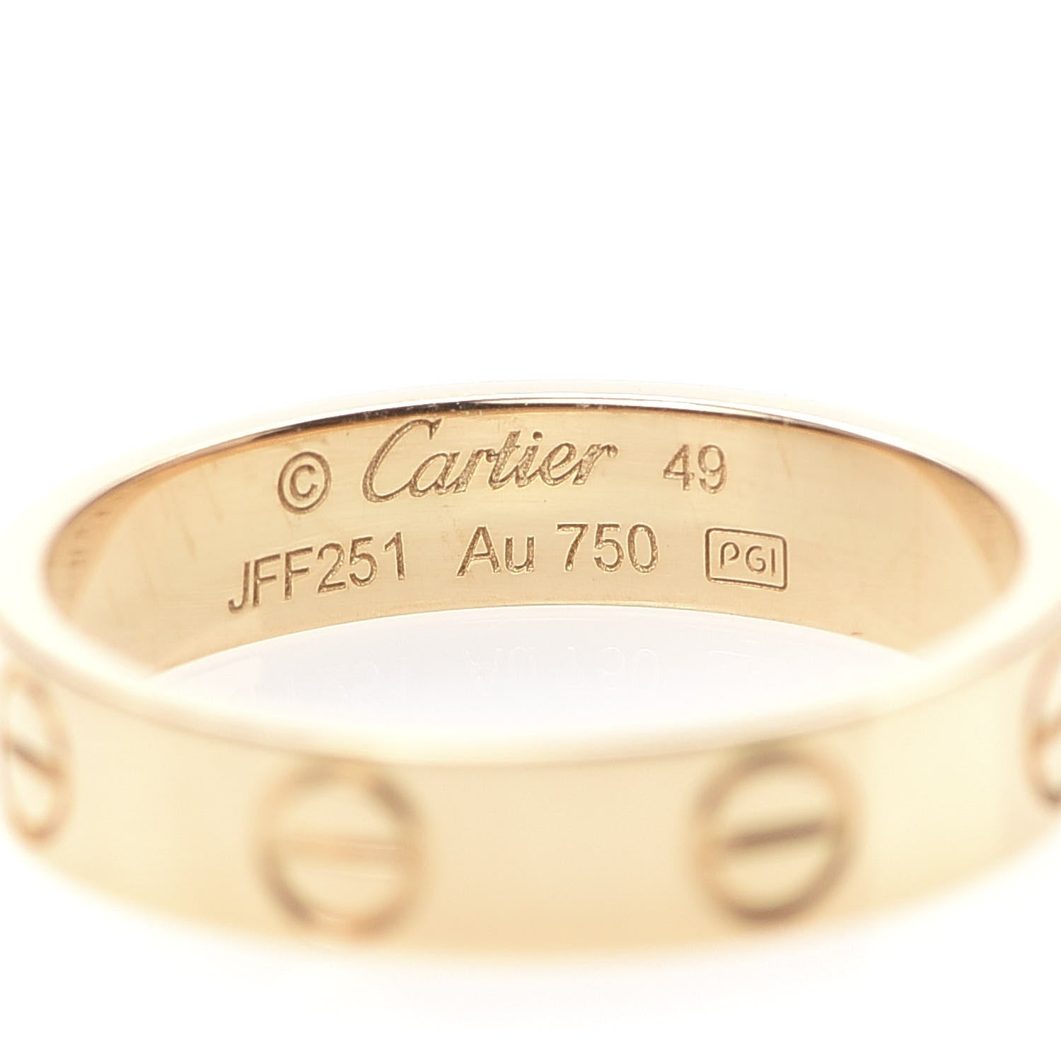 Cartier 18K Yellow Gold 3.5mm LOVE Wedding Band Ring 49 4.75 4 of 4