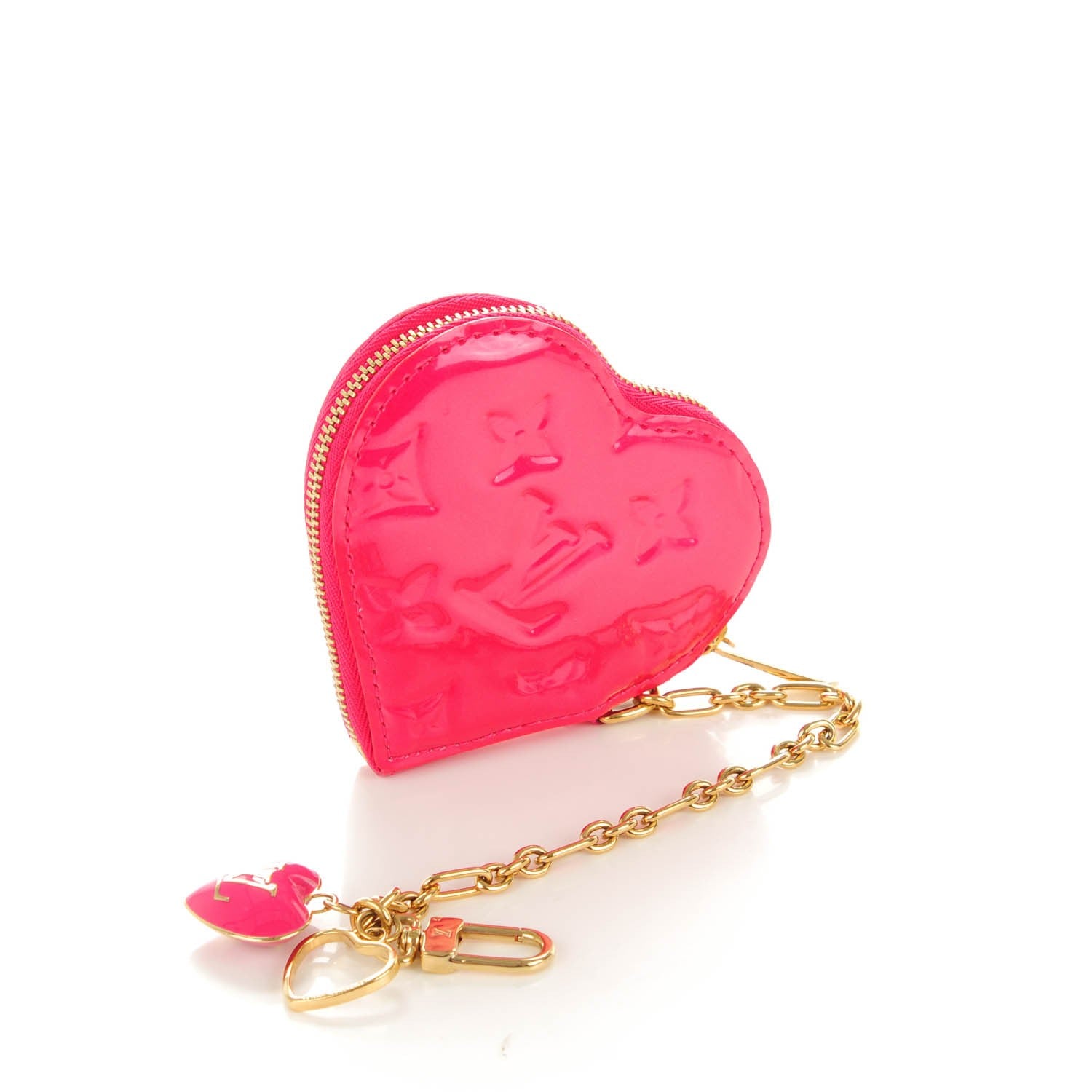 Louis Vuitton Vernis Heart Coin Purse Rose Pop 3 of 8
