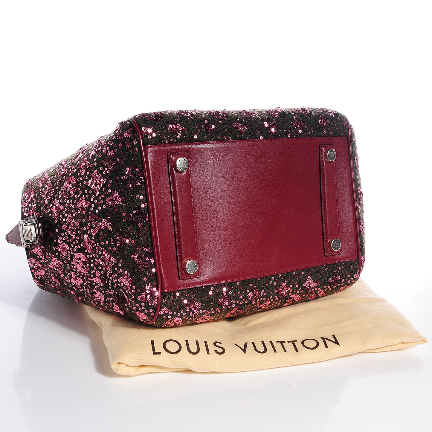Sequin Monogram Sunshine Express North South Burgundy
