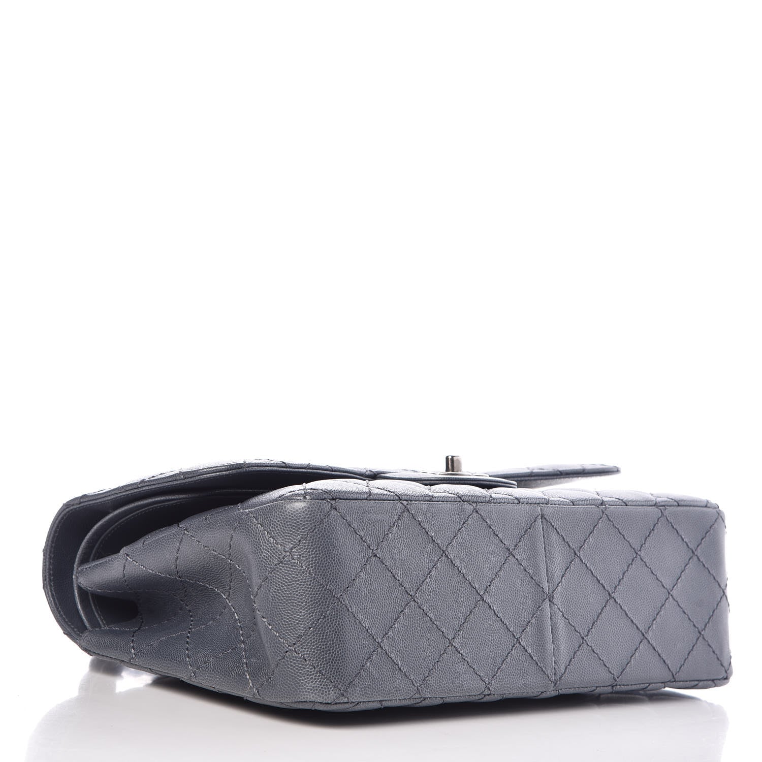 Chanel Caviar Quilted Jumbo Double Flap Blue 4 of 11
