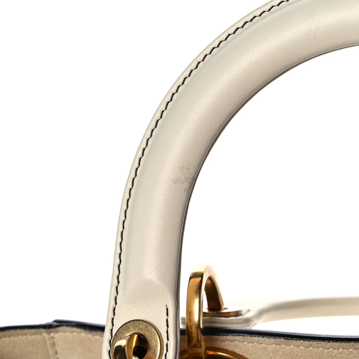 Christian Dior Calfskin Wheel of Fortune Medium Lady Dior Off White 15 of 17