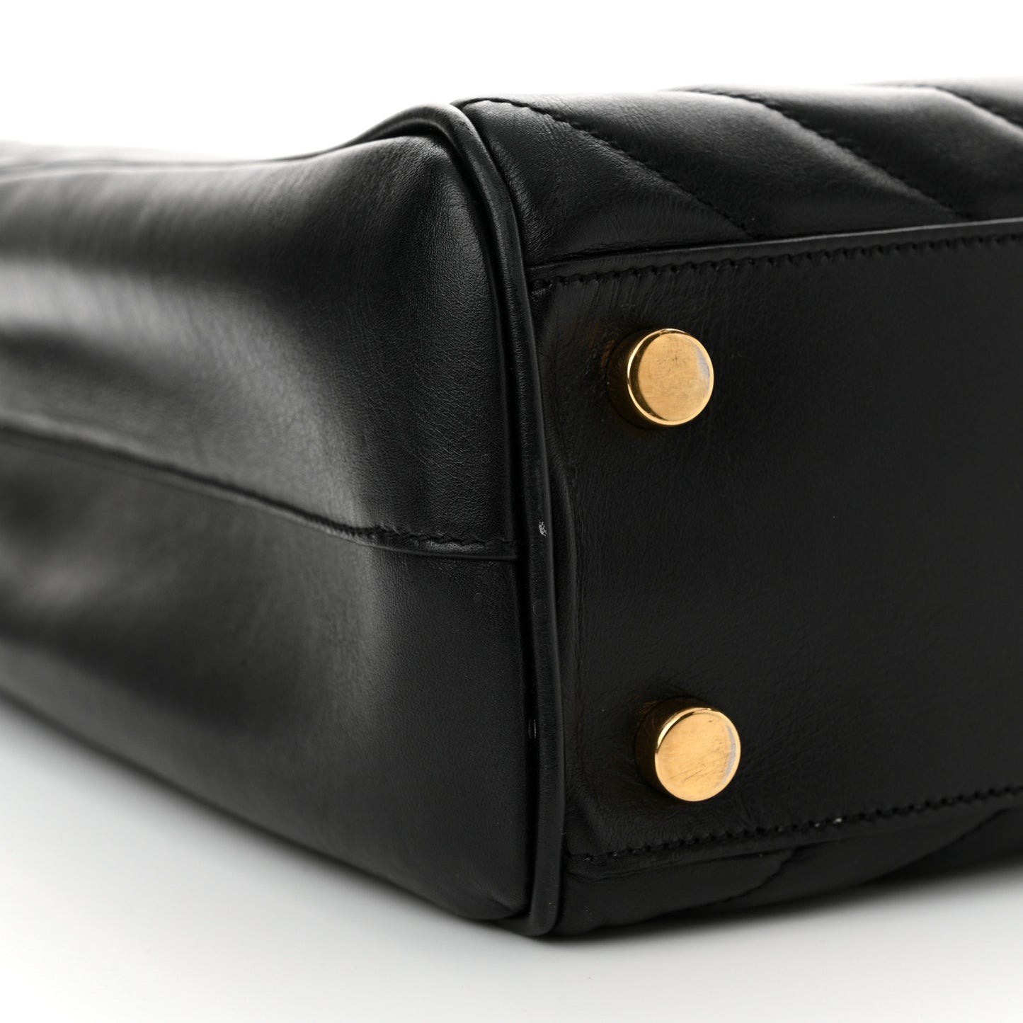 Lambskin Matelasse Chevron Monogram Shopping Bag Black