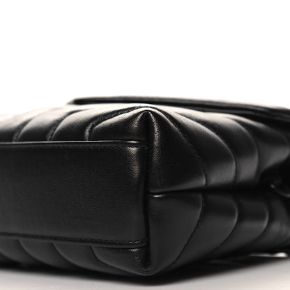 Saint Laurent Calfskin Y Quilted Monogram Monochrome Toy Loulou Crossbody Bag Black 10 of 11