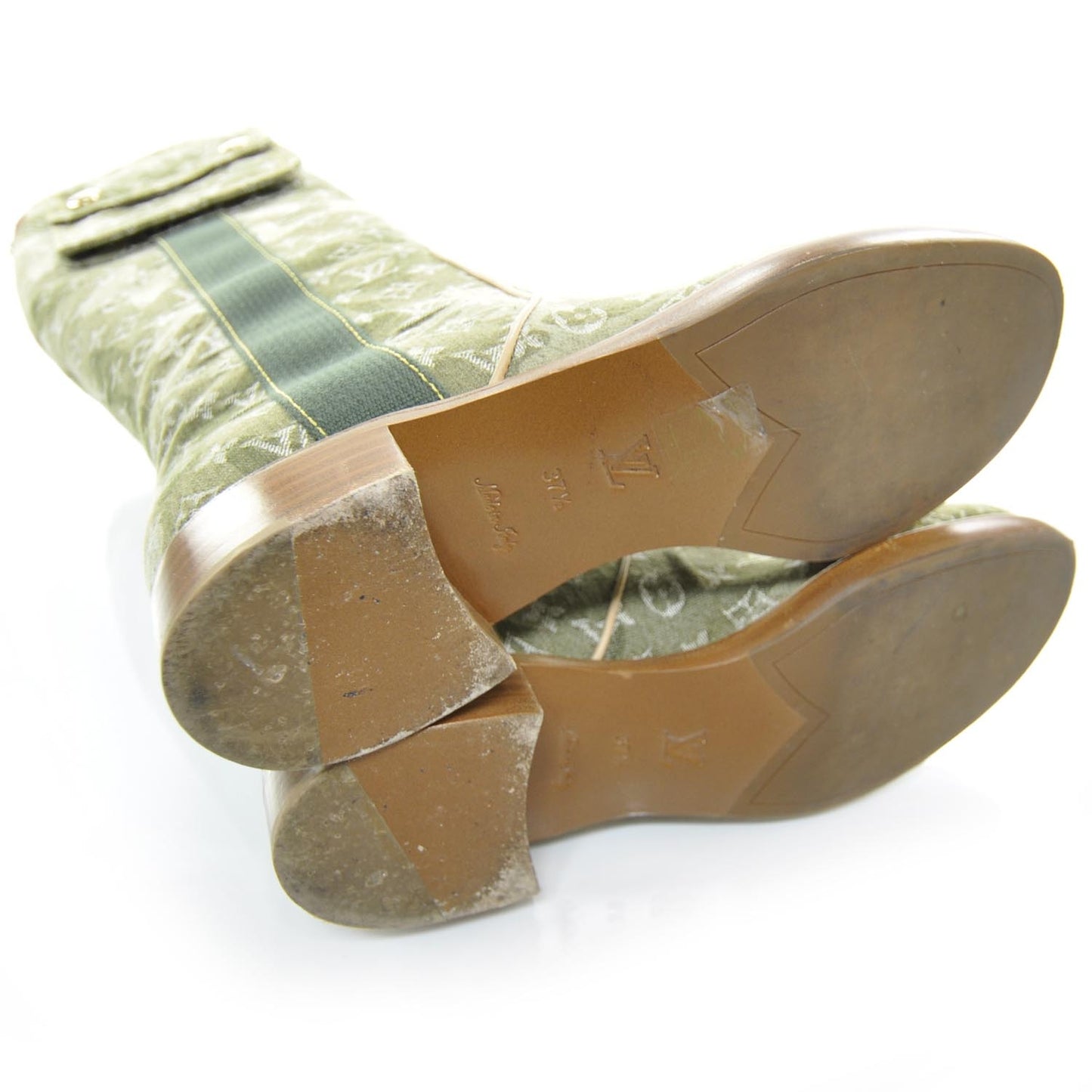 Denim Monogramouflage Greenwich Flat Boots 37.5