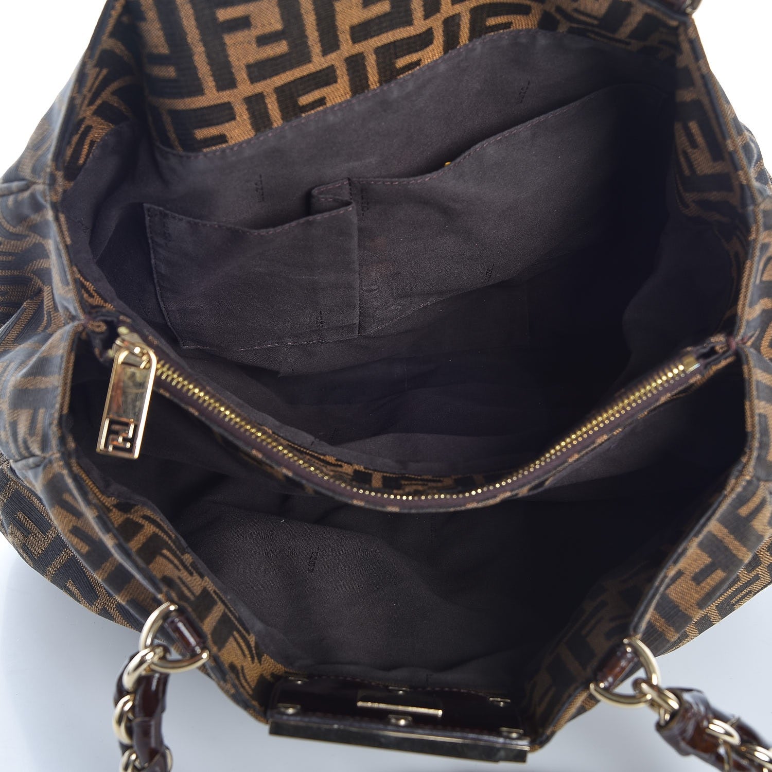 Fendi Zucca Mia Tote Tobacco 5 of 7