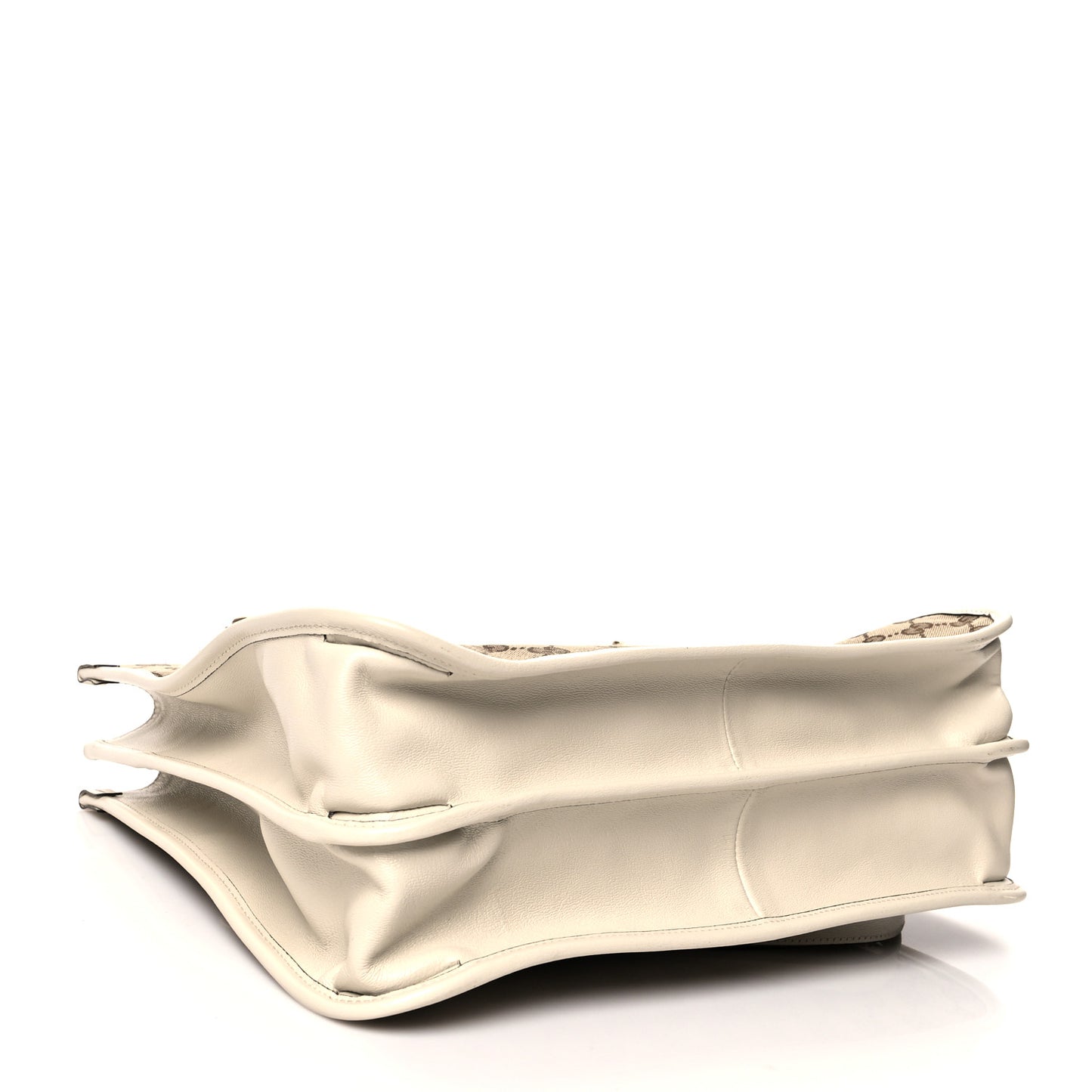 Monogram Calfskin Medium Horsebit 1955 Tote Bag Beige Mystic White