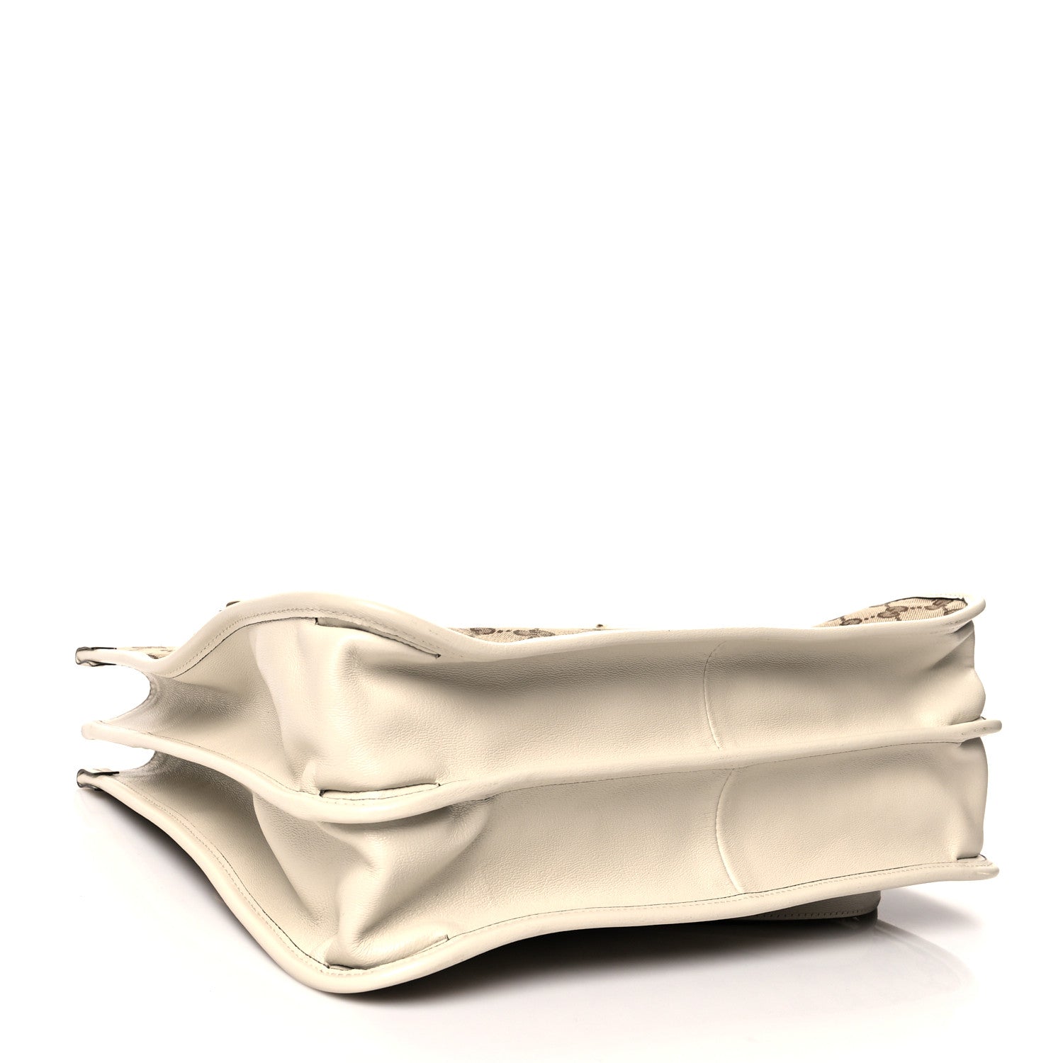 Gucci Monogram Calfskin Medium Horsebit 1955 Tote Bag Beige Mystic White 3 of 12
