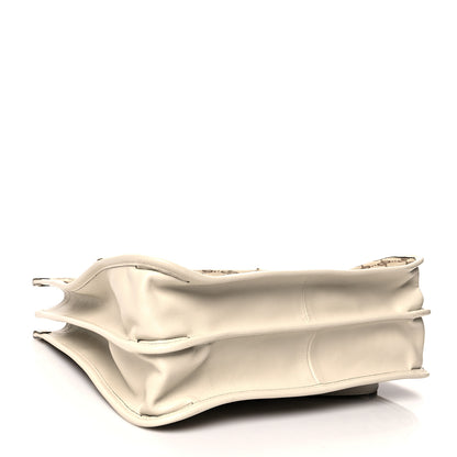 Gucci Monogram Calfskin Medium Horsebit 1955 Tote Bag Beige Mystic White 3 of 12