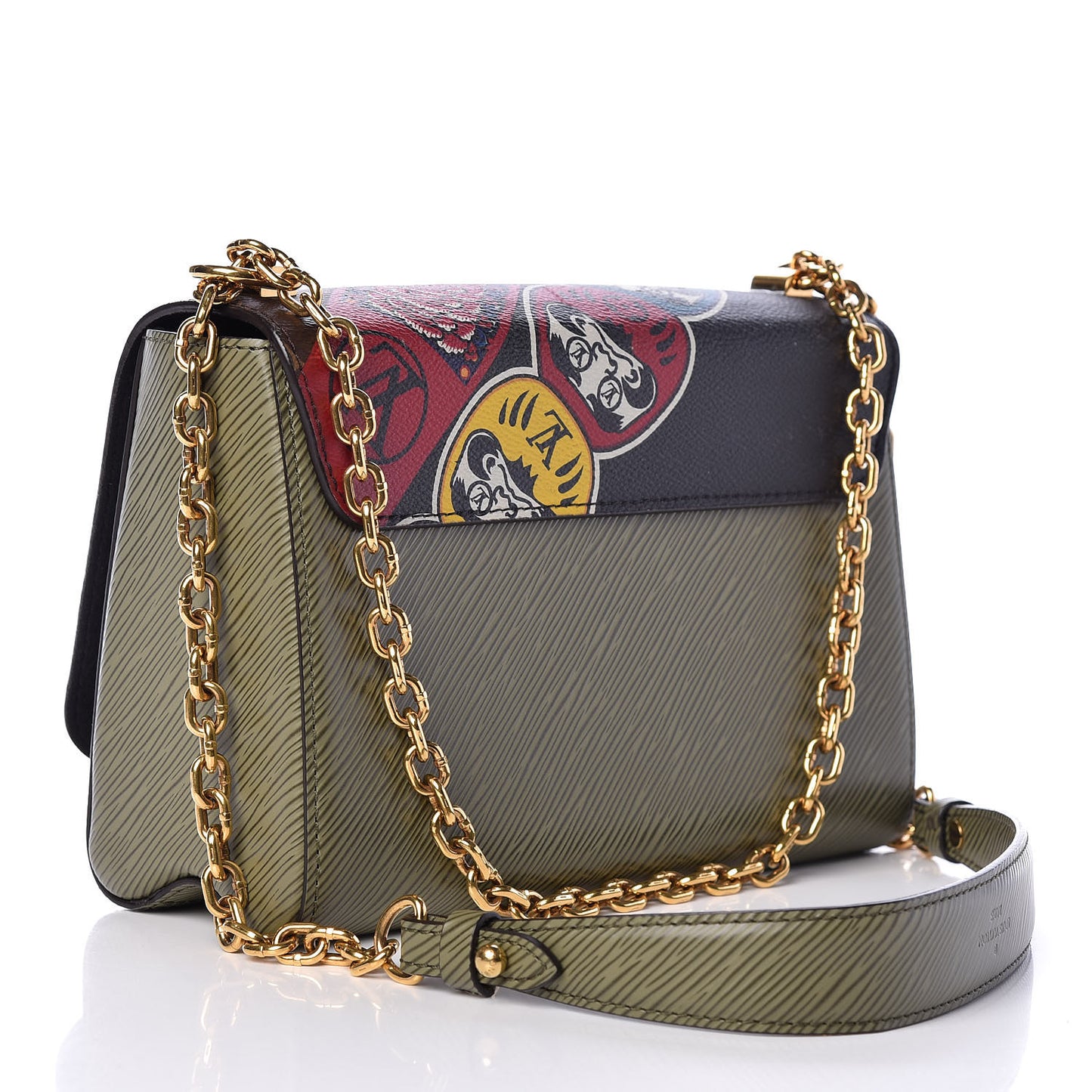 Epi Monogram Kabuki Twist Shoulder Bag MM Green