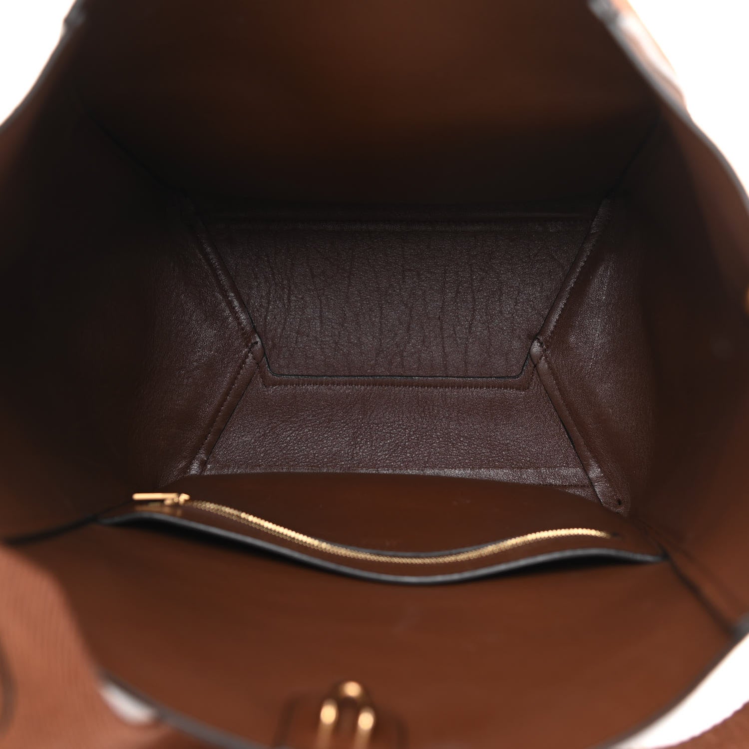 Celine Suede Calfskin Sangle Bucket Bag Chestnut 5 of 10