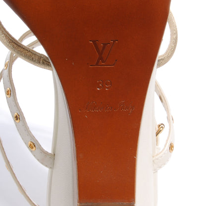 Louis Vuitton Andalucia Wedge Sandals 39 Creme 6 of 6