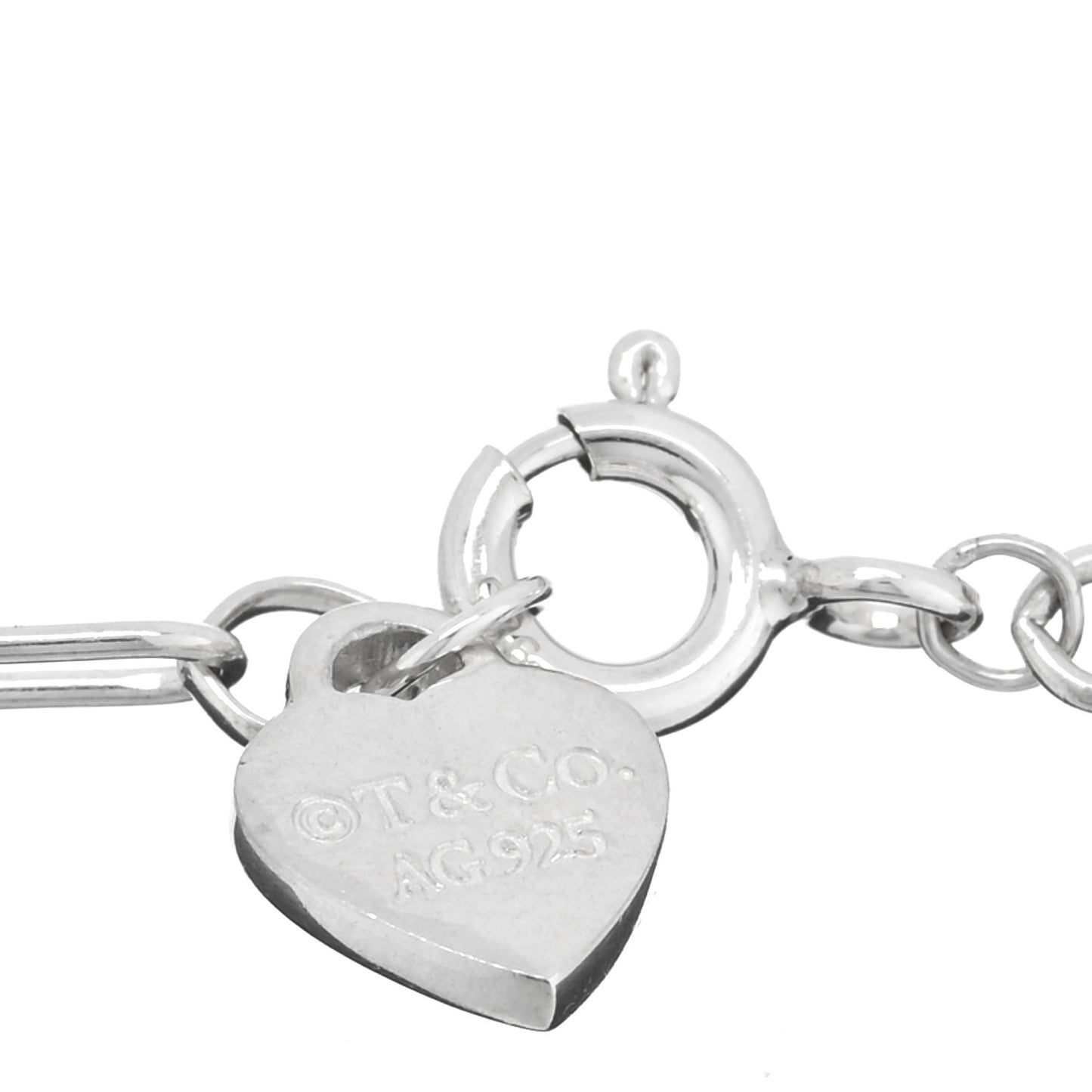 Sterling Silver Enamel Love Notes Logo Charm Bracelet Blue
