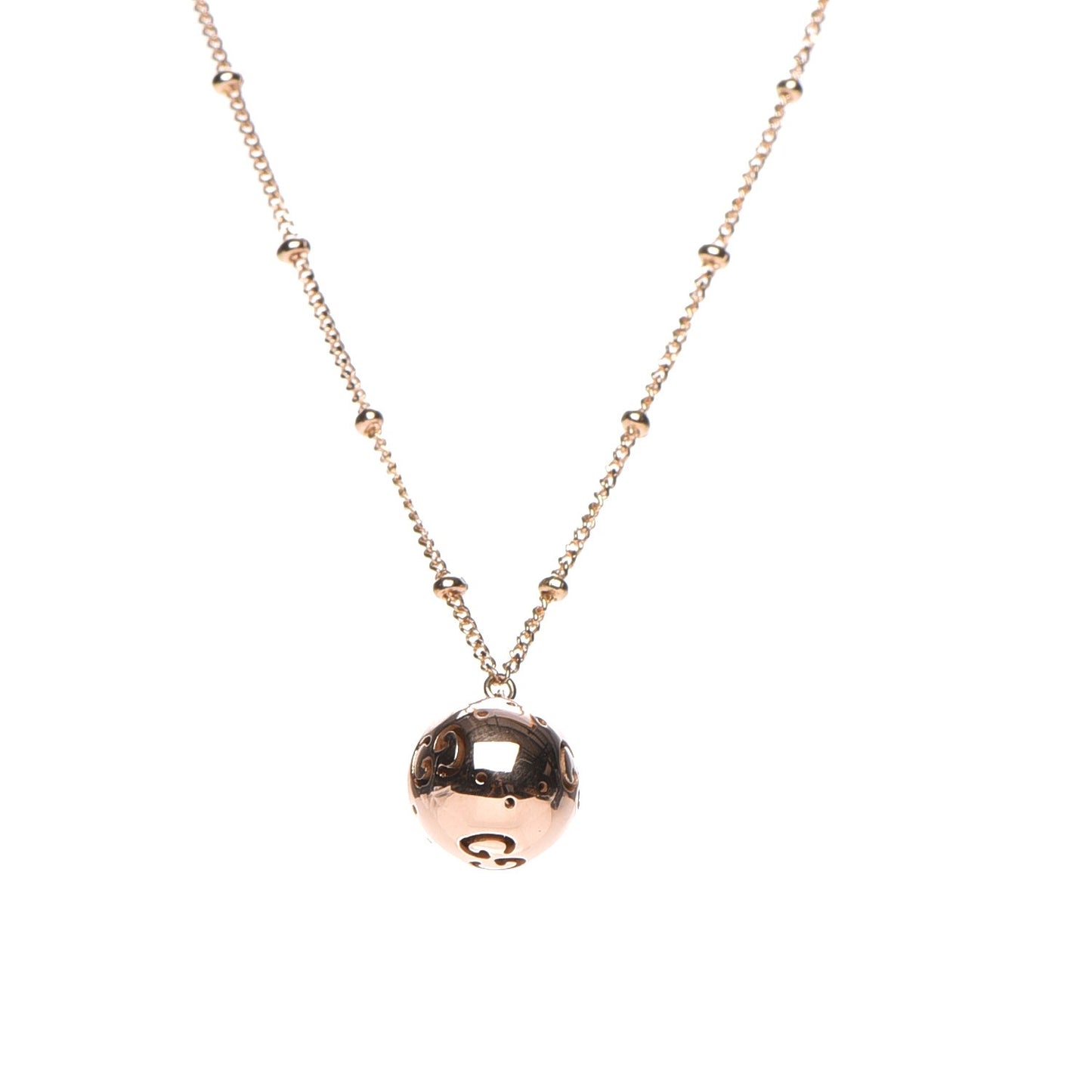 18K Rose Gold Guccissima Pedant Necklace