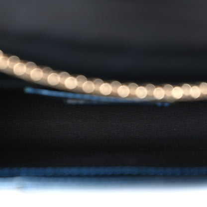 Bulgari Metallic Calfskin Small Serpenti Forever Snake Strap Crossbody Bag Blue 5 of 11