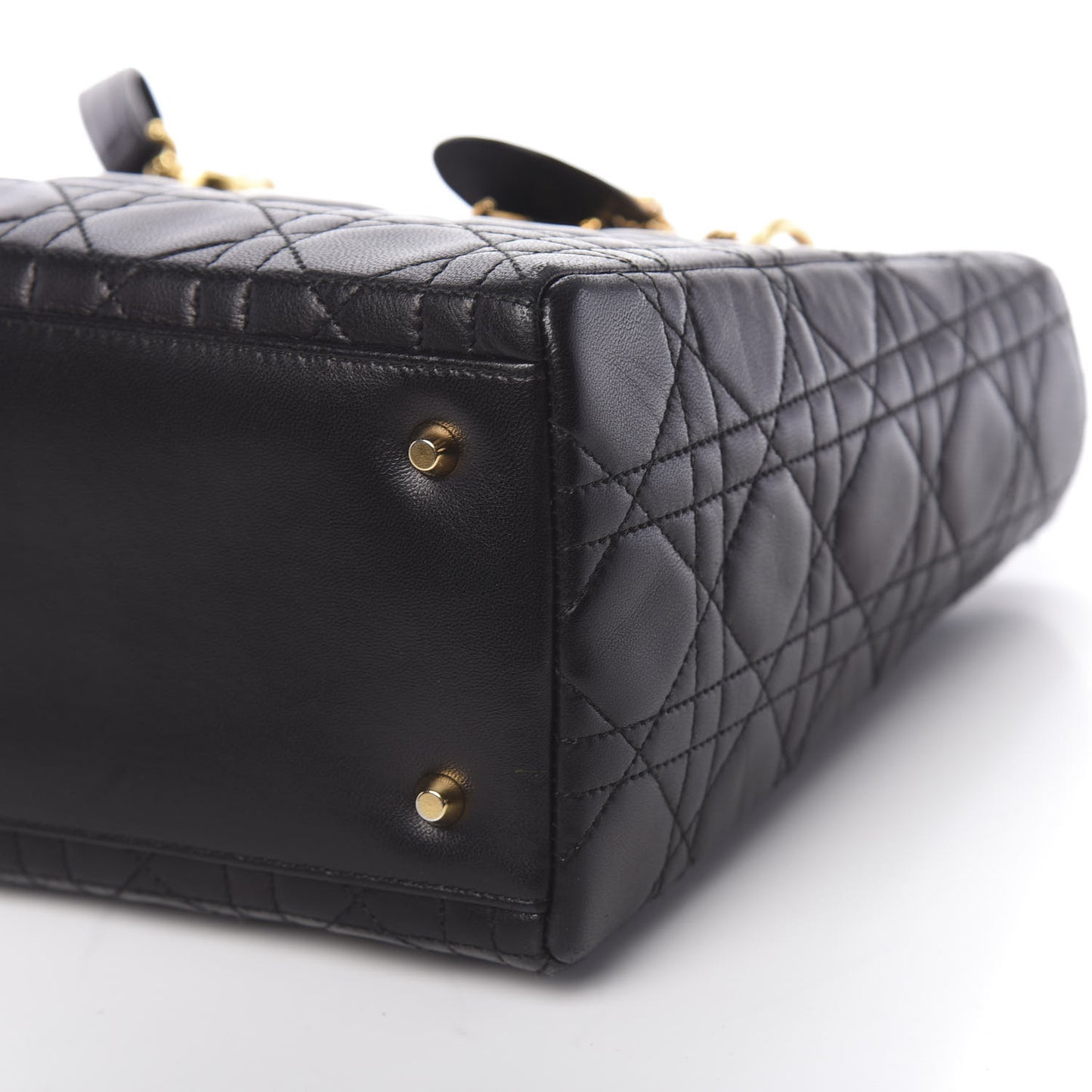 Lambskin Cannage Medium Lady Dior Black