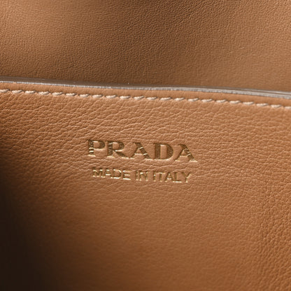 Prada Soft Grained Calfskin Vitello Daino Small Buckle Bag Caramello 6 of 9
