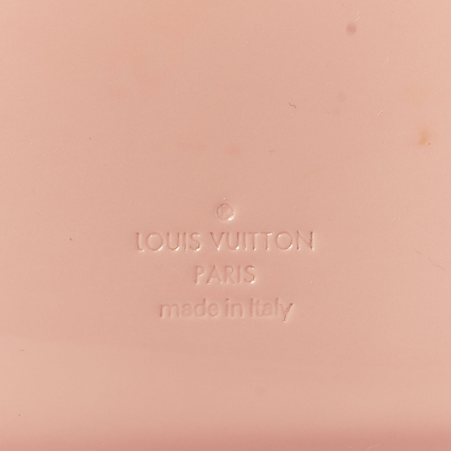 Patent Calfskin Monogram Cherrywood PM Rose Ballerine