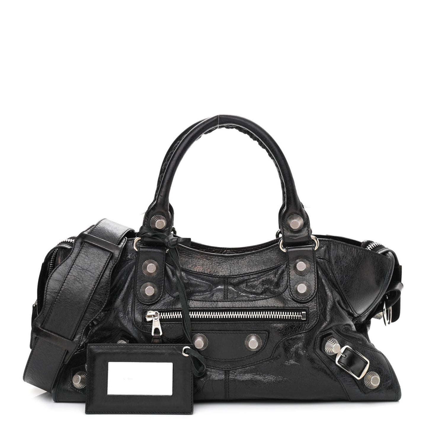 Agneau Giant 21 Silver Hardware Part Time Black