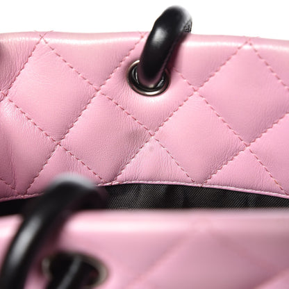 Chanel Calfskin Quilted Medium Cambon Tote Pink Black 11 of 14