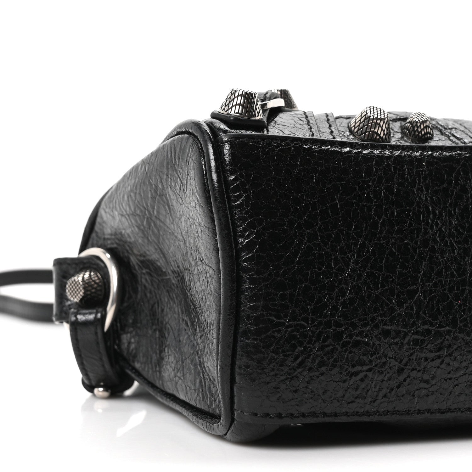 Balenciaga Agneau Arena Crystal Neo Nano Cagole Handbag Black 19 of 21