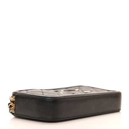 Chanel Caviar Quilted CC Filigree Clutch With Chain Black 4 of 9