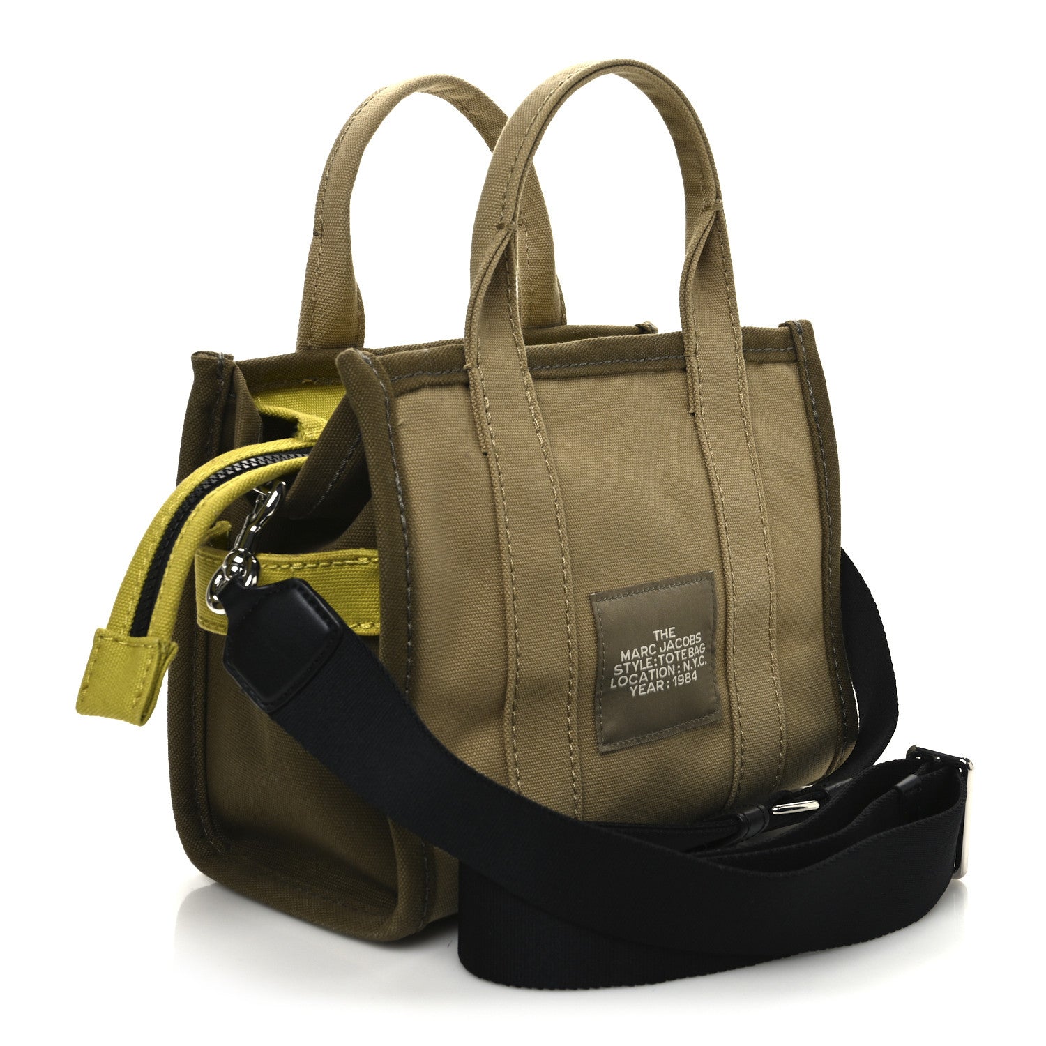 Marc Jacobs Cotton Canvas Small The Traveler Tote Bag Slate Green Multicolor 3 of 10